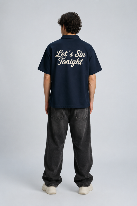 LET'S SIN TONIGHT OVERSIZED SHIRT