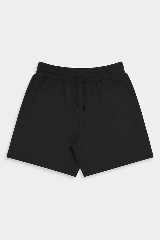 BLACK UNISEX LOUNGE SHORTS