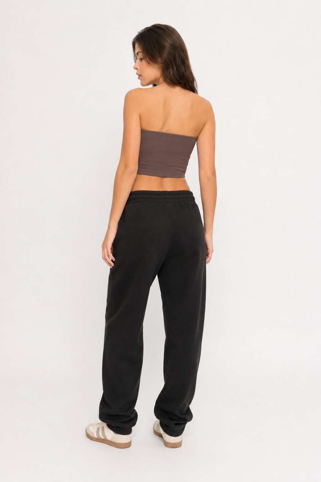 BROWN CROP TUBE TOP