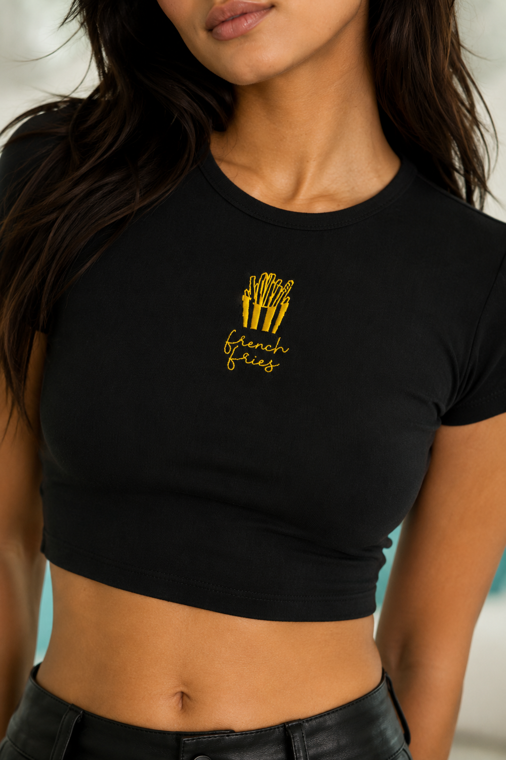 FRIES EMBROIDERY BABY TEE