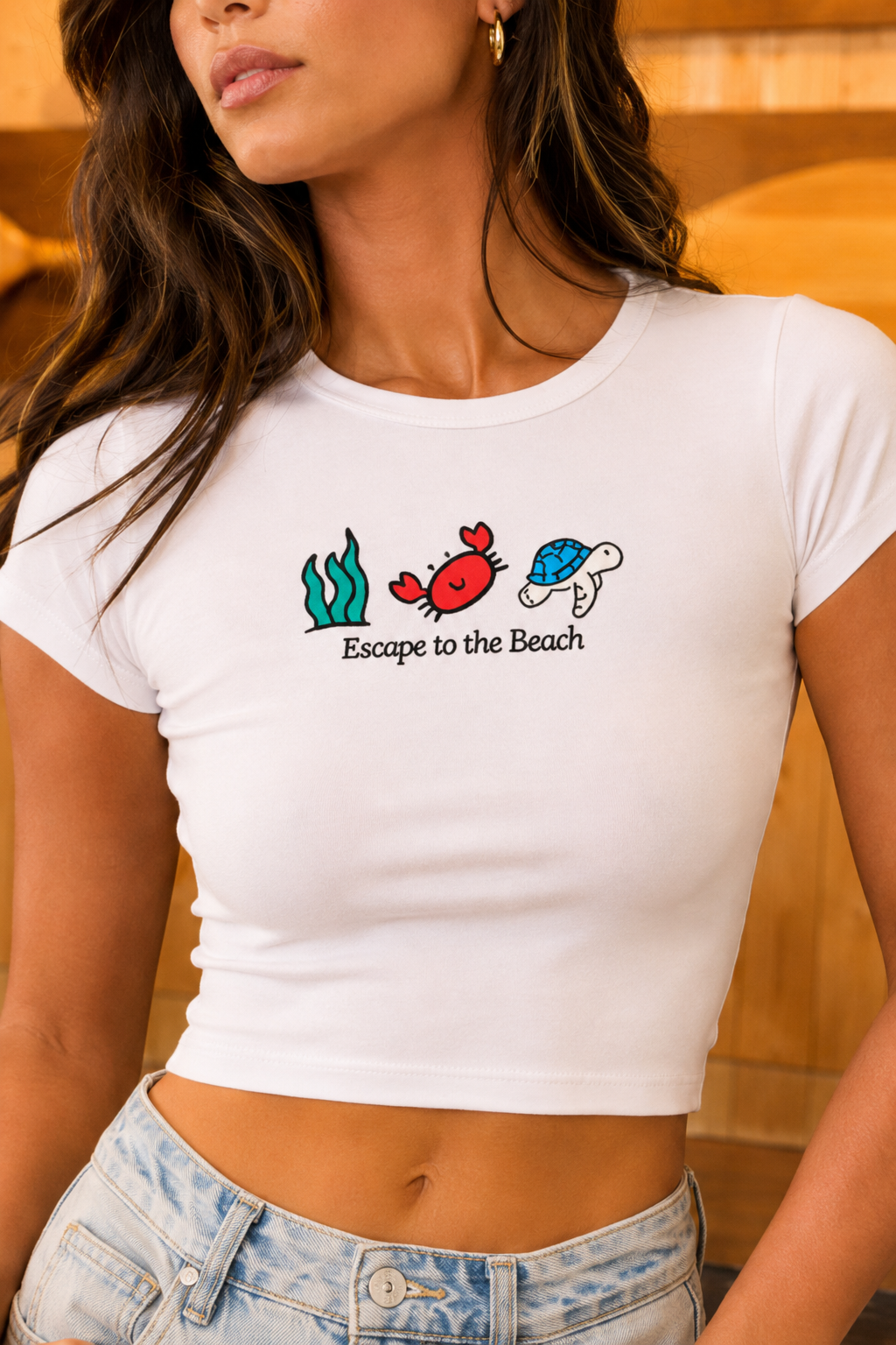ESCAPE TO THE BEACH BABY TEE
