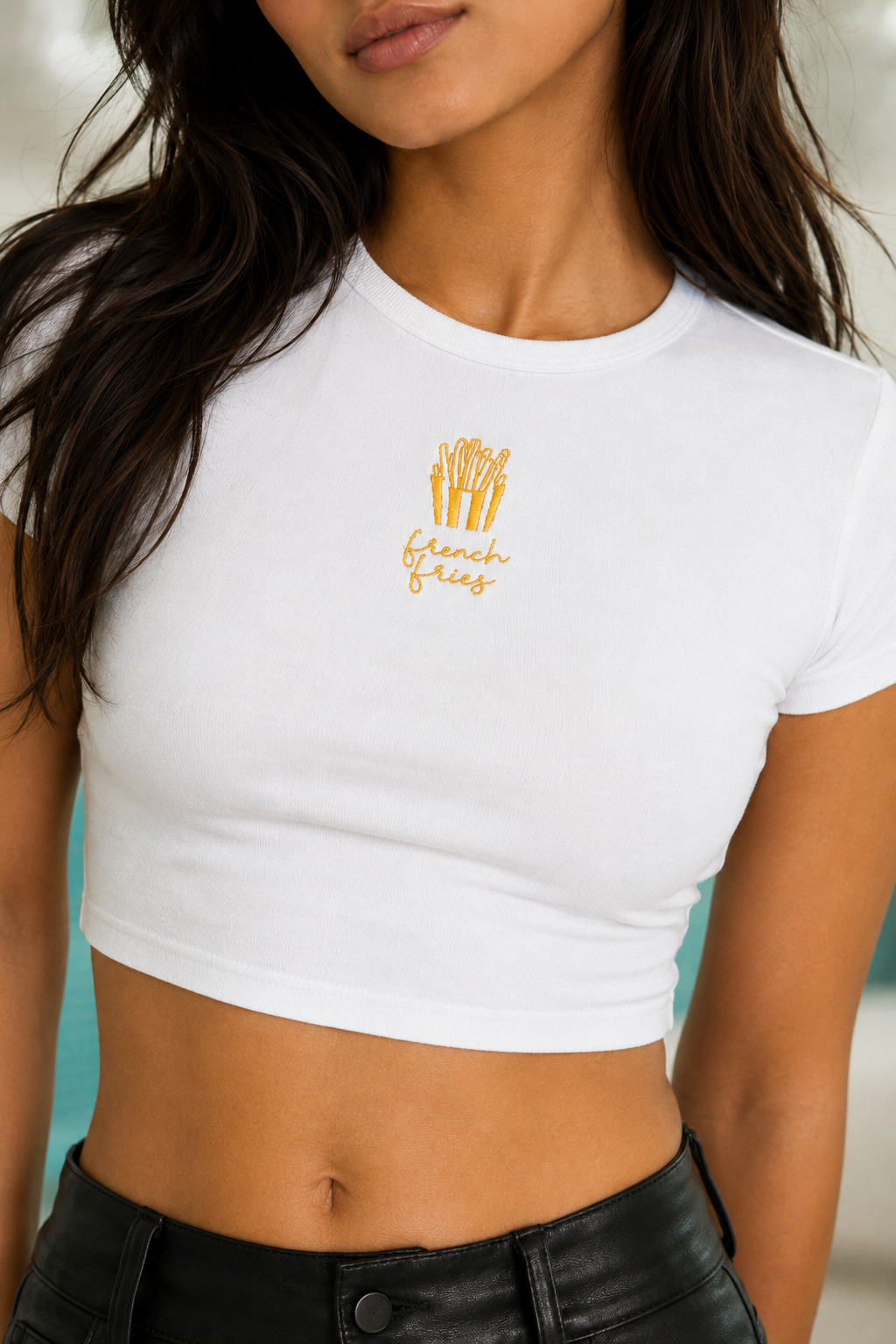 FRIES EMBROIDERY BABY TEE