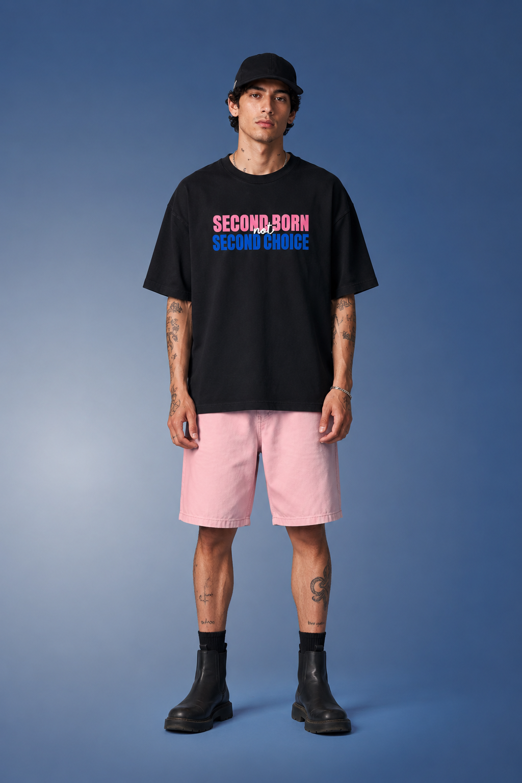 SECOND BORN NOT SECOND CHANCE UNISEX OVERSIZED T-SHIRT