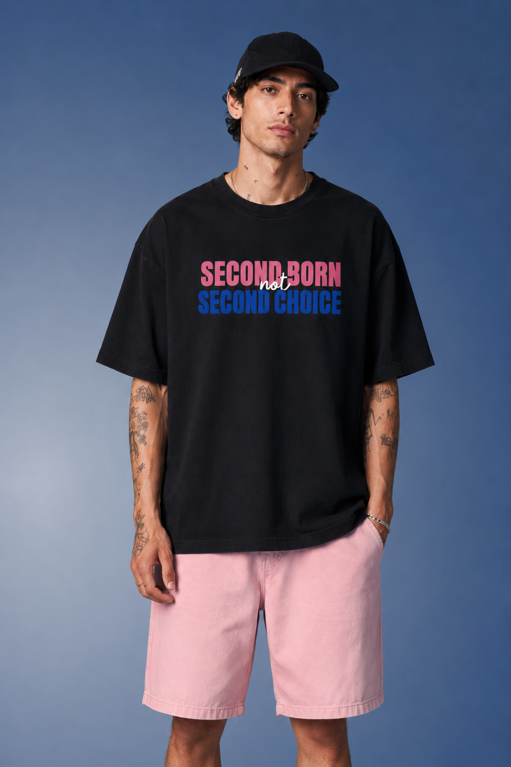 SECOND BORN NOT SECOND CHANCE UNISEX OVERSIZED T-SHIRT