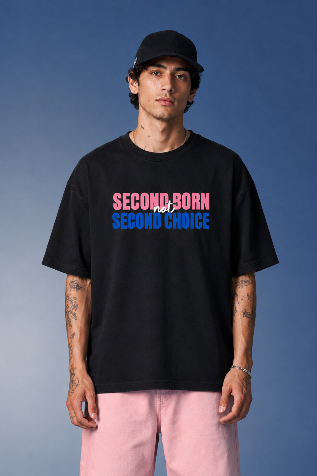 SECOND BORN NOT SECOND CHANCE UNISEX OVERSIZED T-SHIRT