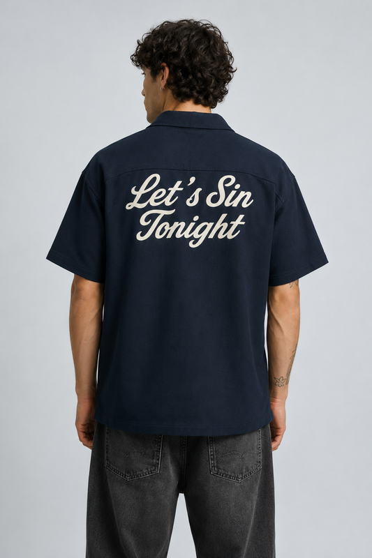 LET'S SIN TONIGHT OVERSIZED SHIRT